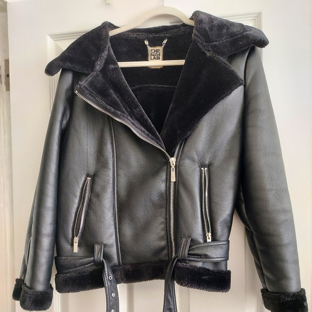 Faux leather used jacket